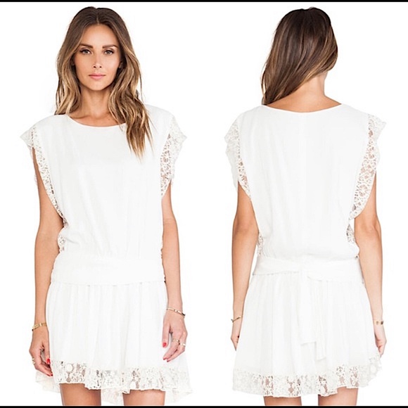 Boulee Dresses & Skirts - Boulee Saba Breezy Lace Trimmed Mini Dress